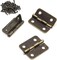 50PCS 18 x 15 mm Mini Hinge for Wooden Jewelry Box Mini Pure Copper Hinges Retro Hinges with 200 Pieces Replacement Screws for Crafts Wooden Box Jewelry Chest Cabinet DIY Accessories